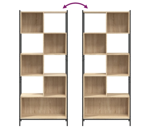 Estantería madera de ingeniería roble Sonoma 72x28x172 cm