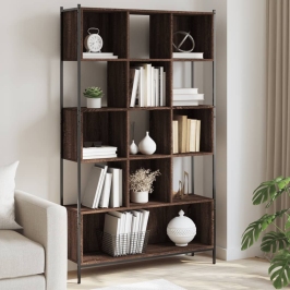 Estantería madera de ingeniería marrón roble 102x28x172 cm