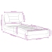 Estructura de cama sin colchón tela crema 90x190 cm