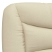 Estructura de cama sin colchón tela crema 90x190 cm