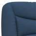 Estructura de cama sin colchón tela azul 90x190 cm