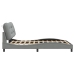 Cama sin colchón tela gris claro 140x190 cm