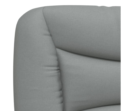 Cama sin colchón tela gris claro 140x190 cm