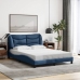 Cama sin colchón tela azul 140x200 cm