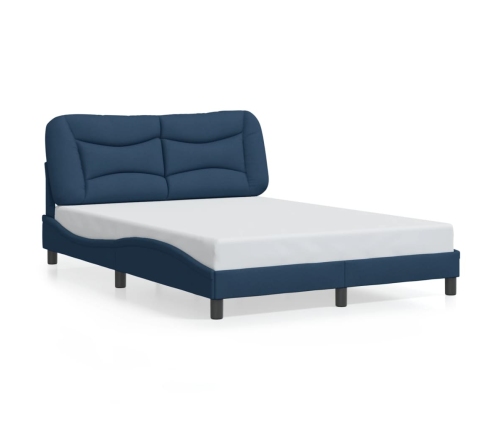 Cama sin colchón tela azul 140x200 cm