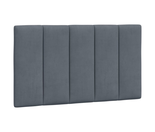 Estructura de cama sin colchón terciopelo gris oscuro 80x200 cm