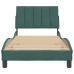 Estructura de cama sin colchón terciopelo verde oscuro 80x200cm