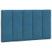Estructura cama con cabecero terciopelo azul 80x200 cm