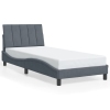 Estructura de cama sin colchón terciopelo gris oscuro 90x190 cm