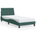 Estructura cama con cabecero terciopelo verde oscuro 90x190 cm