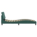 Estructura cama con cabecero terciopelo verde oscuro 90x190 cm