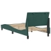 Estructura cama con cabecero terciopelo verde oscuro 90x190 cm