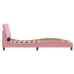Estructura de cama sin colchón terciopelo rosa 100x200 cm