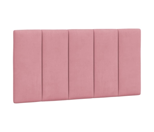 Estructura de cama sin colchón terciopelo rosa 100x200 cm
