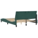 Estructura cama sin colchón terciopelo verde oscuro 120x200 cm