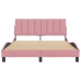 Estructura de cama sin colchón terciopelo rosa 120x200 cm