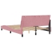Estructura de cama sin colchón terciopelo rosa 120x200 cm