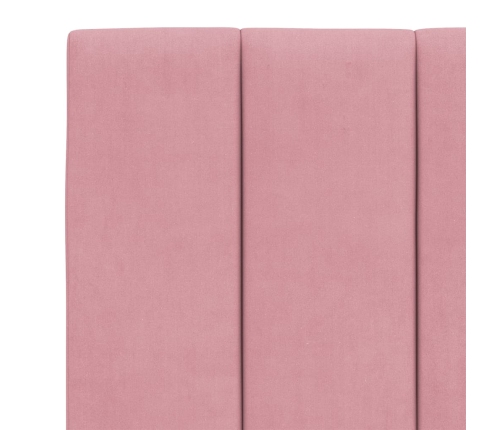 Estructura de cama sin colchón terciopelo rosa 120x200 cm