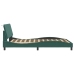 Estructura cama sin colchón terciopelo verde oscuro 140x190 cm