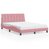 Estructura de cama sin colchón terciopelo rosa 140x190 cm