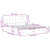 Estructura cama sin colchón terciopelo verde oscuro 160x200 cm