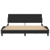 Estructura de cama sin colchón terciopelo negro 180x200 cm
