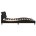 Estructura de cama sin colchón terciopelo negro 180x200 cm