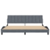 Estructura cama sin colchón terciopelo gris oscuro 200x200 cm