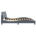Estructura cama sin colchón terciopelo gris oscuro 200x200 cm