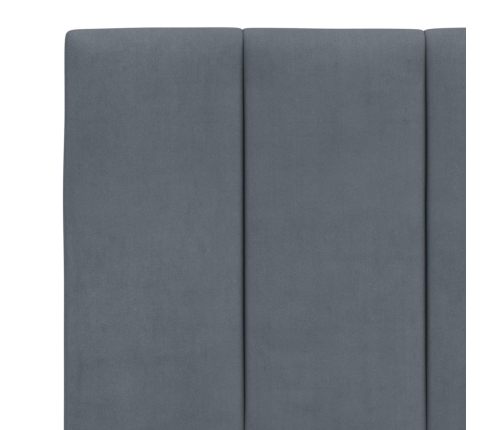 Estructura cama sin colchón terciopelo gris oscuro 200x200 cm