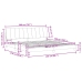 Estructura cama sin colchón terciopelo verde oscuro 200x200 cm