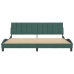 Estructura cama sin colchón terciopelo verde oscuro 200x200 cm