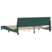 Estructura cama sin colchón terciopelo verde oscuro 200x200 cm