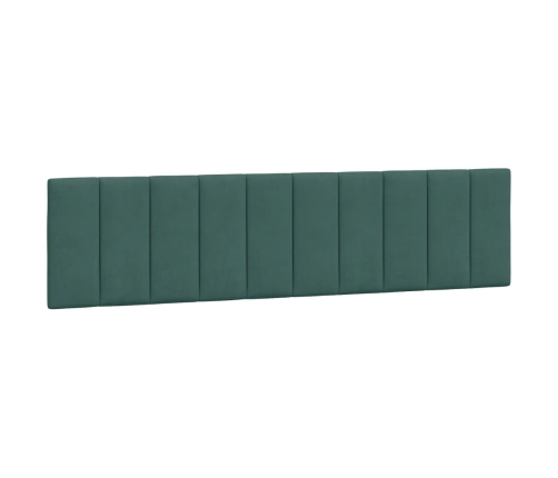 Estructura cama sin colchón terciopelo verde oscuro 200x200 cm