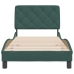 vidaXL Estructura cama con cabecero terciopelo verde oscuro 90x190 cm