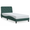 vidaXL Estructura cama con cabecero terciopelo verde oscuro 90x190 cm