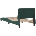 Estructura de cama sin colchón terciopelo verde oscuro 90x200cm