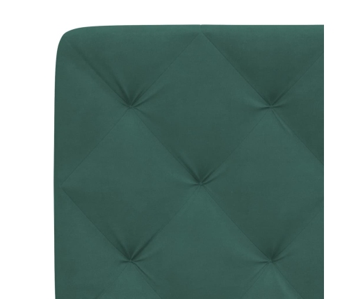 Estructura de cama sin colchón terciopelo verde oscuro 90x200cm