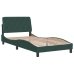 Estructura cama sin colchón terciopelo verde oscuro 100x200 cm