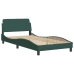 Estructura cama sin colchón terciopelo verde oscuro 100x200 cm