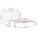 Estructura de cama sin colchón terciopelo gris claro 120x200 cm