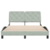 Estructura de cama sin colchón terciopelo gris claro 120x200 cm