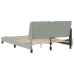 Estructura de cama sin colchón terciopelo gris claro 120x200 cm