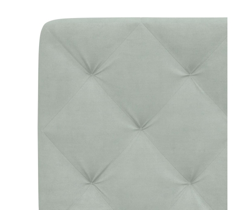 Estructura de cama sin colchón terciopelo gris claro 120x200 cm