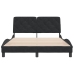 Estructura de cama sin colchón terciopelo negro 120x200 cm