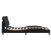 Estructura de cama sin colchón terciopelo negro 120x200 cm