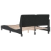 Estructura de cama sin colchón terciopelo negro 120x200 cm