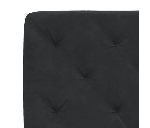 Estructura de cama sin colchón terciopelo negro 120x200 cm