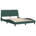 Estructura cama sin colchón terciopelo verde oscuro 120x200 cm