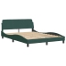 Estructura cama sin colchón terciopelo verde oscuro 120x200 cm